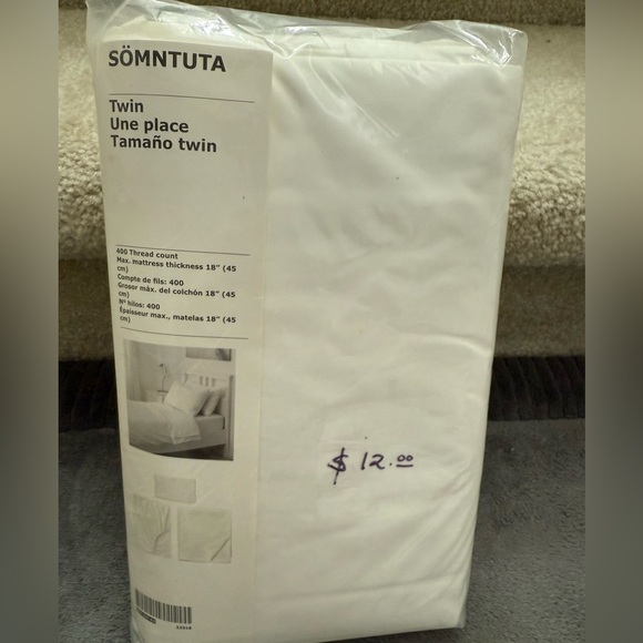 IKEA SÖMNTUTA Twin Cream Bedding Set - Picture 1 of 4